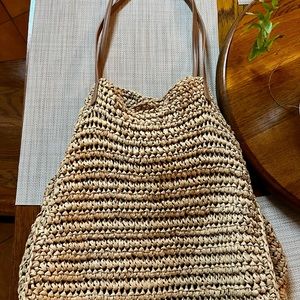 Banana Republic Raffia Tote Bag